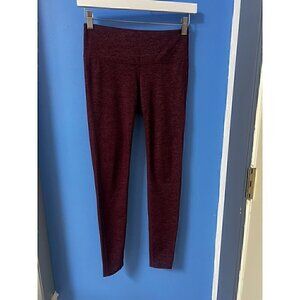 Athleta Womens Heathered Burgundy Leggings, YOGA, HIKING, XS